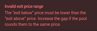 Reversed exit prices show a clear error on mobile