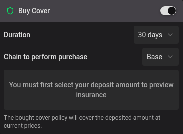 Buy Cover settings on mobile