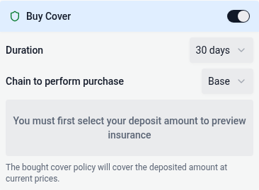 Buy Cover settings on mobile
