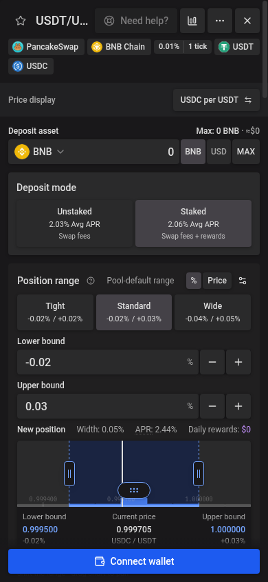 Deposit mode on mobile