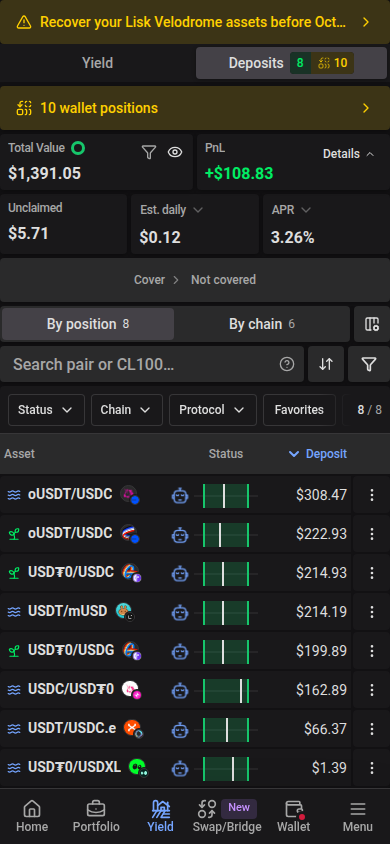 Secondary totals and actions revealed with Details