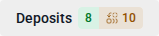 Deposits navigation with read-only status counts