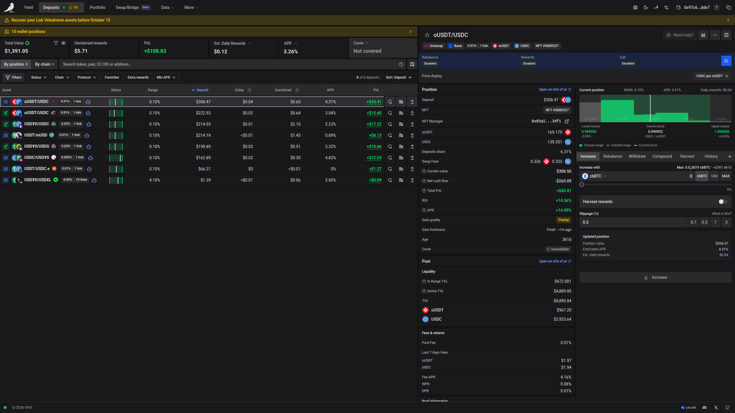 Table, details and actions side by side on a wide screen