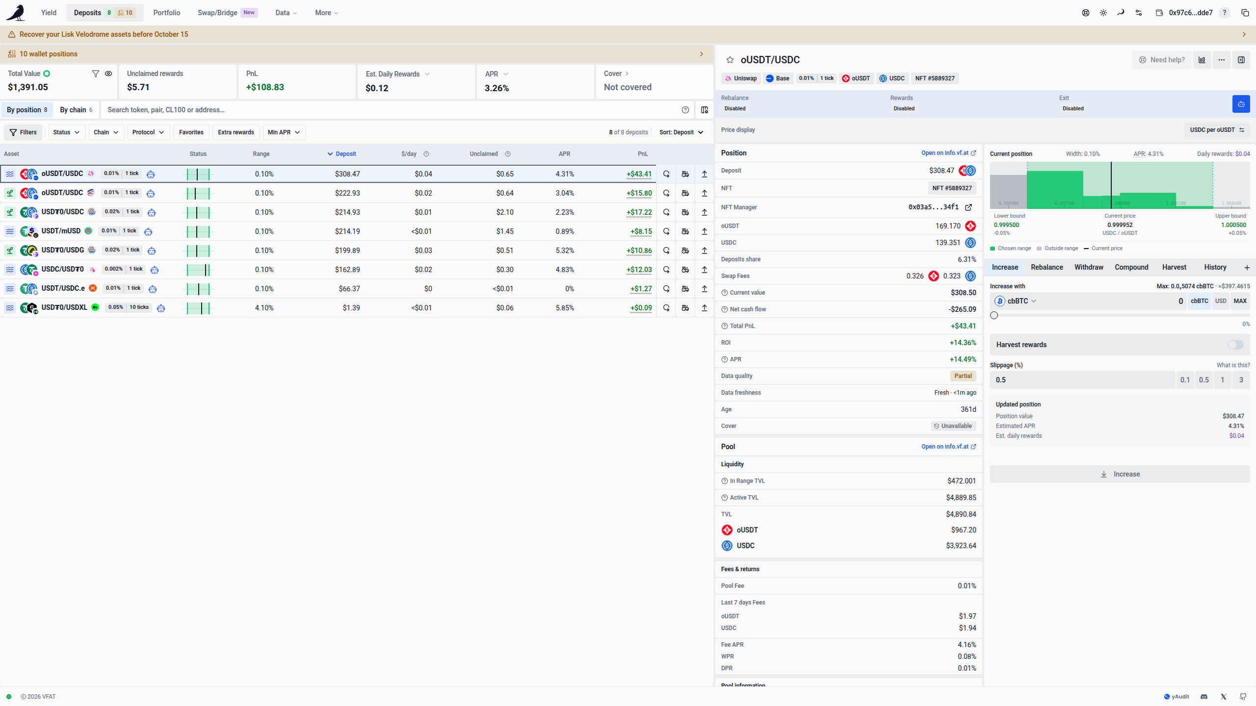 Table, details and actions side by side on a wide screen