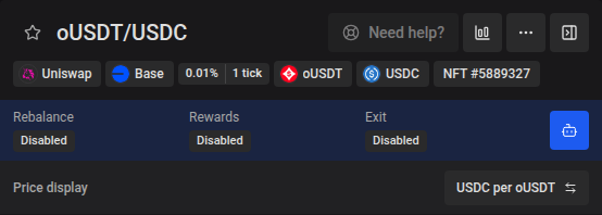 Aligned position tags and a separate Price display strip