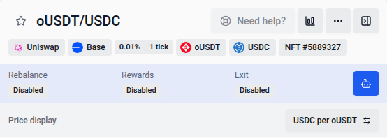 Aligned position tags and a separate Price display strip