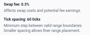Pool fee and range spacing explanation